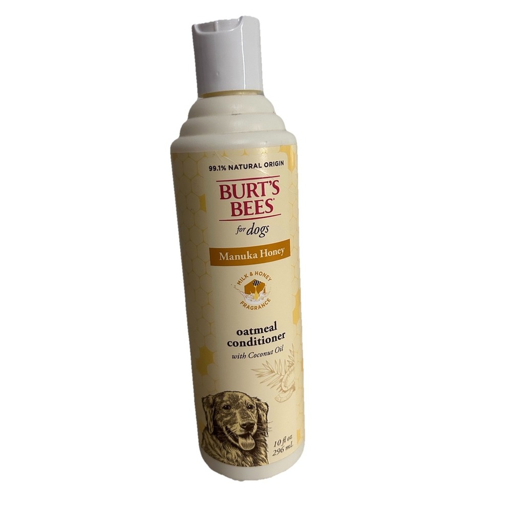 Burt's Bees for Dogs Manuka Honey Oatmeal Dog Conditioner with Coconut Oil 10 Oz
